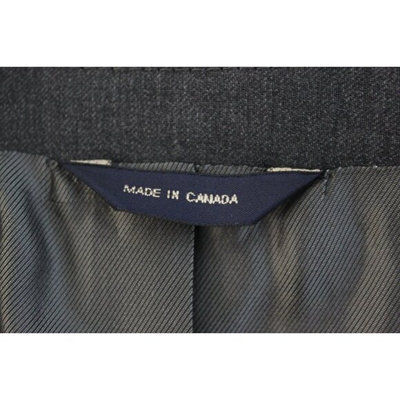 Banana Republic Men Jacket Blazer Sport Coat 2 Button Wool Canada Gray Sz 44 R - Picture 3 of 16